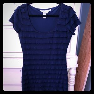 Navy blue max studio shutterpleat dress worn twice